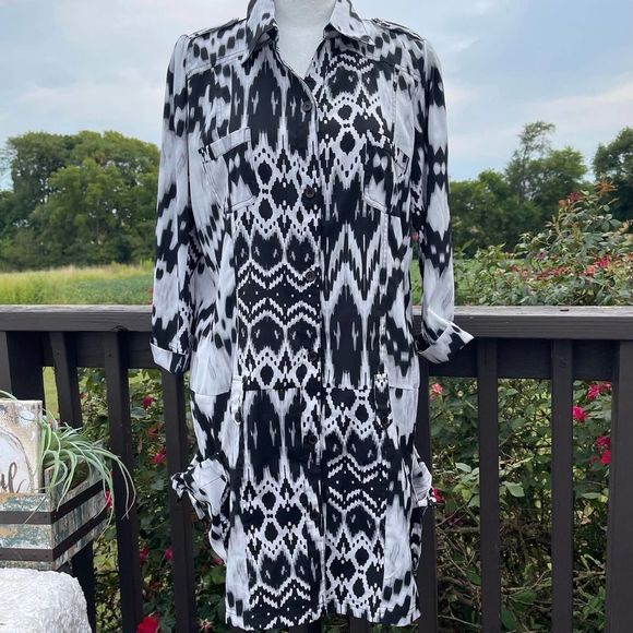 ADORABLE BOHO SHIRT DRESS BY ZACHI. SIZE M - Picture 1 of 8